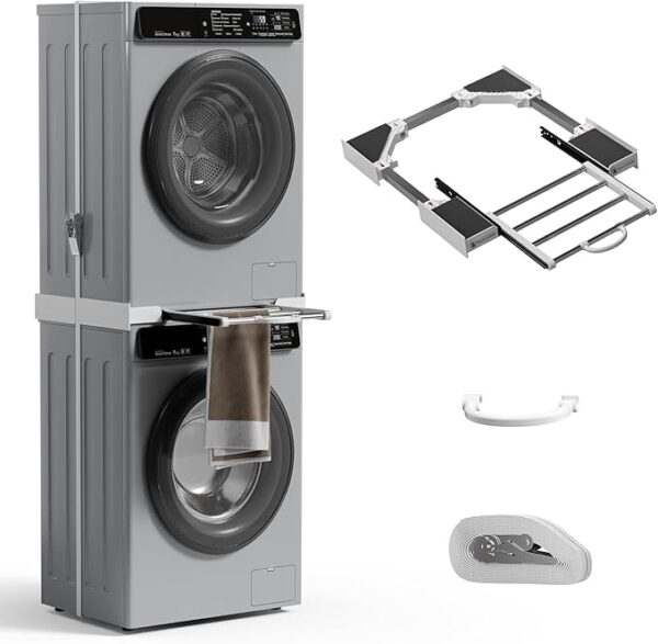 Universal stacking kit for wash and dry with Towel Drying Rack