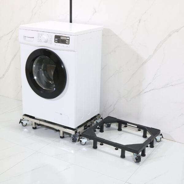 Heavy Duty All Steel Fridge Stand Mobile Base With Wheels Adjustable Washing Machine Stand Multi Functional Base Furniture Dolly For Refrigerator Washer And Dryer