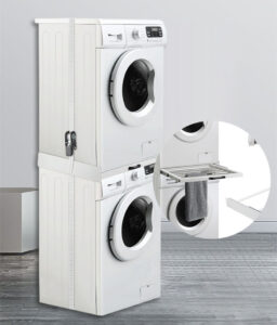 Metal stacking kit for washer and dryer