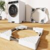 Adjustable washer stand with whlees