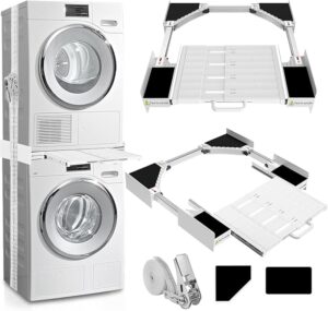 Washer Dryer Stacking Kit, Universal Washer Dryer Stacking Kit with Pull-Out Sliding Plate
