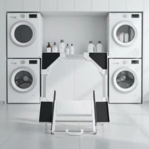 Factory Wholesale Washer Dryer Stacking Kit Universal Washer Dryer Stacking Kit With Pull Out Sliding Plate Adjustable 29 21 Stacking Kit For Washer And Dryer With Ratchet Strap