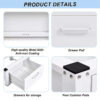 Factory Wholesale Heavy-Duty Steel Washing Machine Pedestal with Storage Drawer - White, Suitable for All Standard Washing Machines and Dryers, Non-Slip and Scratch Protection Design